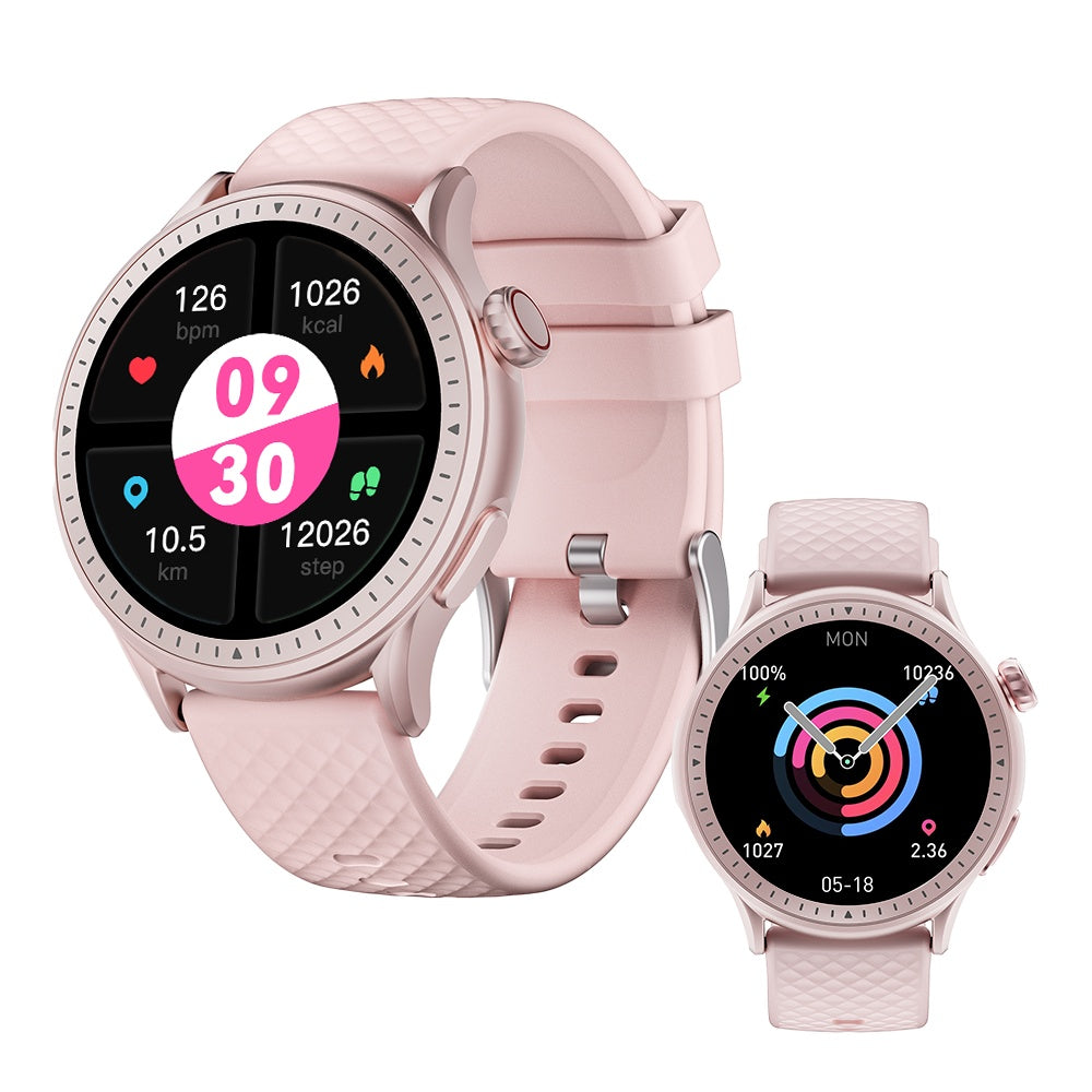 Runde Smartwatch, 1,43 Zoll HD, 3ATM wasserdicht, ausgestattet mit Herzfrequenzerkennung, Schlafüberwachung und Schrittverfolgung, 100 Sportmodi, Bewegungsmonitor, Weihnachtsgeschenke, modische Uhren