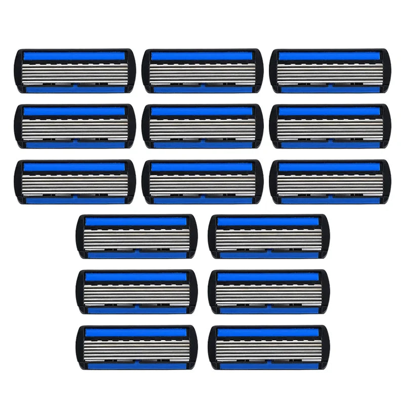 Klassisches 6-Klingen-Rasierhobel-Set mit 27 Ersatzklingen