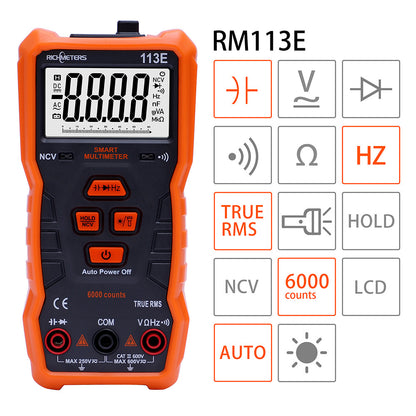AC/DC Digital Multimeter Spænding/Strøm NCV Professionelt Bærbart Multimeter