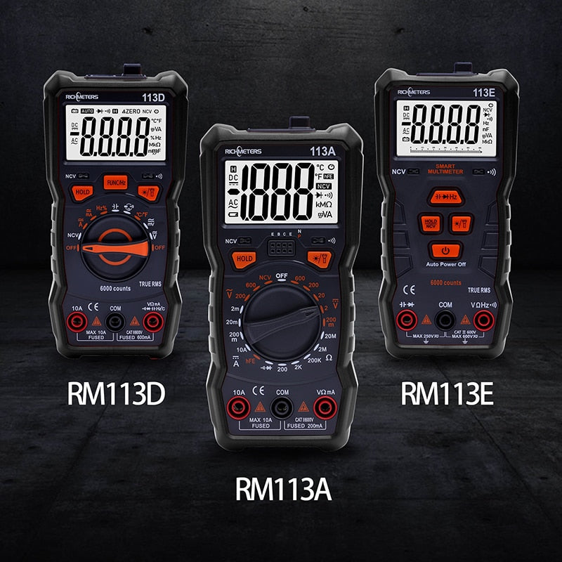 AC/DC Digital Multimeter Spænding/Strøm NCV Professionelt Bærbart Multimeter
