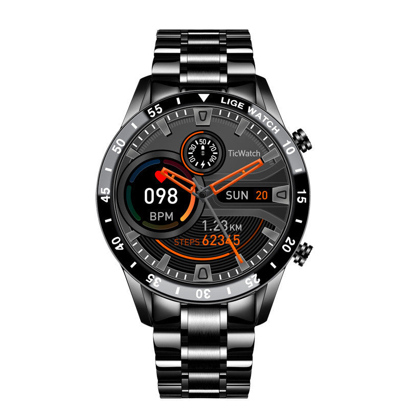 Multifunktionale Smartwatch Bluetooth-Anruf Schrittzähler Blutdruck- und Herzfrequenzerkennung Wasserdichte Uhr