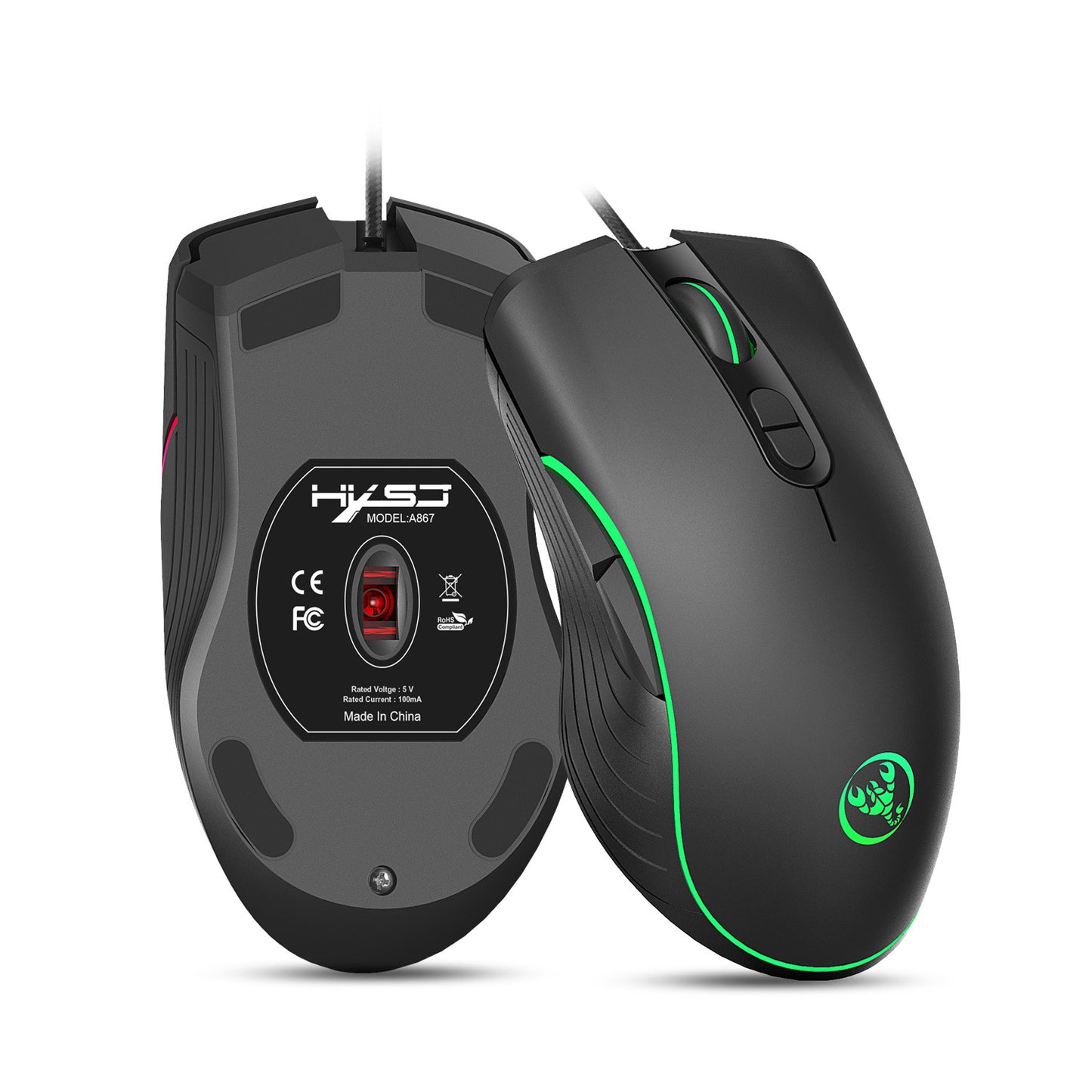 Leuchtende Gaming-Maus Gaming-Kabelmaus