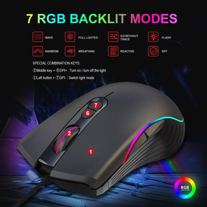 Leuchtende Gaming-Maus Gaming-Kabelmaus
