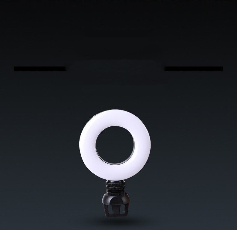 Videokonferenz-Fülllicht 4 Zoll, Computer-Live-Fotografie-Licht, LED-Selfie-Licht, USB-betrieben, runde Kamera-Lampe, dimmbares LED-Ringlicht mit Telefonhalter
