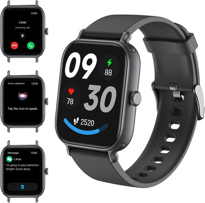2,0 tommer HD - Moderigtigt Smartwatch med Bluetooth-opkald, IP68 Brusetæt Mental Sundheds-tracker, Fitness-tracker til angstlindring