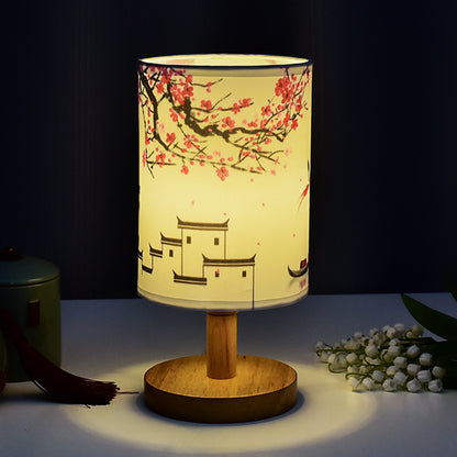 Gemütliche Tischlampe Schlafzimmer Nachttisch Chinesischer Stil Literarische Dekoration B&B Led Nacht Einfach