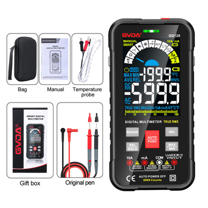 Automatisches, verpolungssicheres Digitalmultimeter