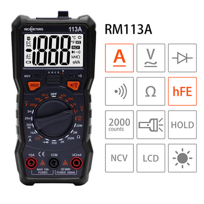 AC/DC Digital Multimeter Spænding/Strøm NCV Professionelt Bærbart Multimeter