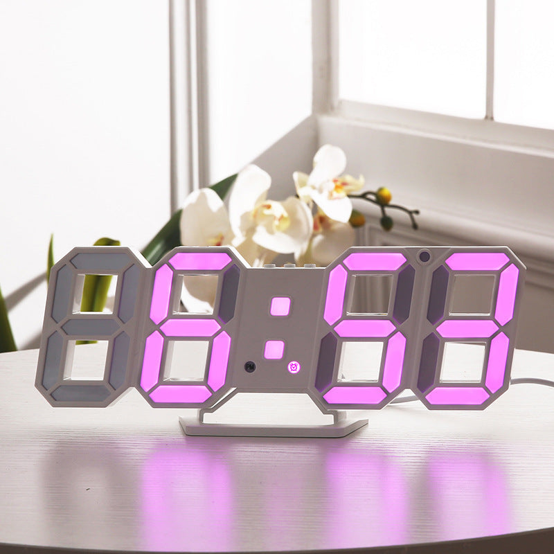 3D LED Vægur Digitalt Ur