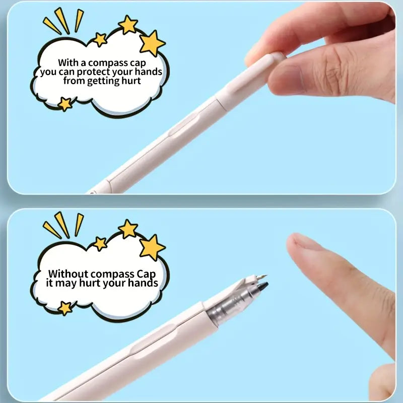 Precision Drawing Compass with Built-In Pencil
