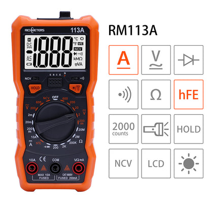 AC/DC Digital Multimeter Spænding/Strøm NCV Professionelt Bærbart Multimeter