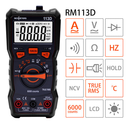 AC/DC Digital Multimeter Spænding/Strøm NCV Professionelt Bærbart Multimeter