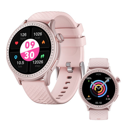 Runde Smartwatch, 1,43 Zoll HD, 3ATM wasserdicht, ausgestattet mit Herzfrequenzerkennung, Schlafüberwachung und Schrittverfolgung, 100 Sportmodi, Bewegungsmonitor, Weihnachtsgeschenke, modische Uhren