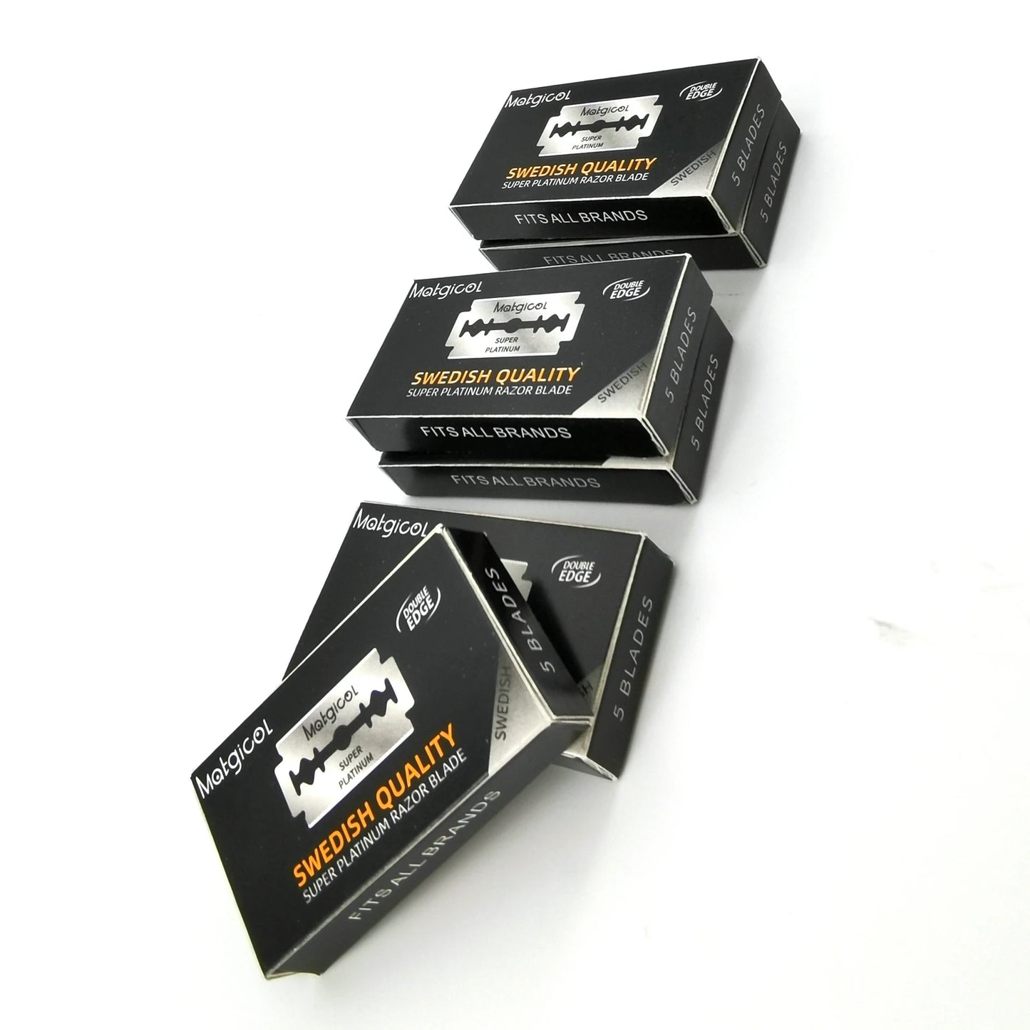 Pack of 100/50/30 Stainless Steel Double-Edge Razor Blades – For Folding Knife, Shaving & Hair Removal