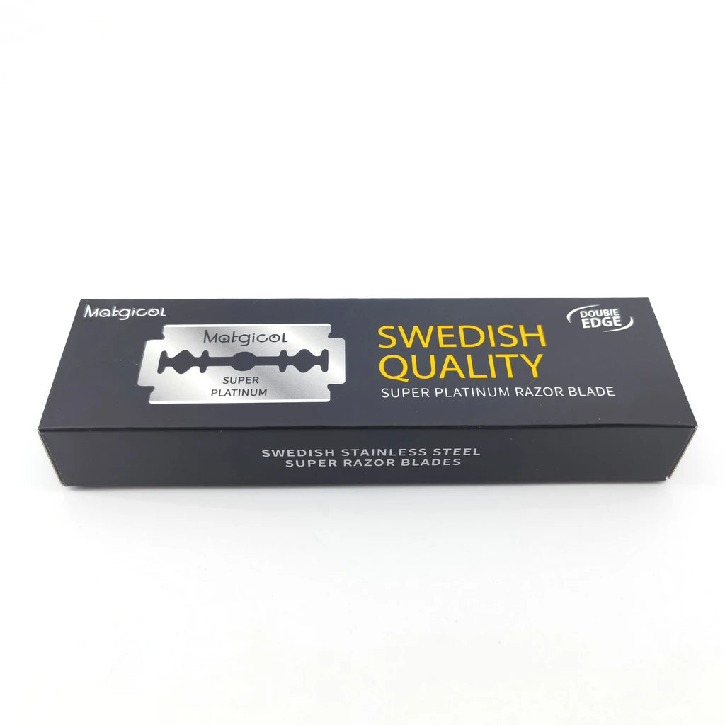 Pack of 100/50/30 Stainless Steel Double-Edge Razor Blades – For Folding Knife, Shaving & Hair Removal