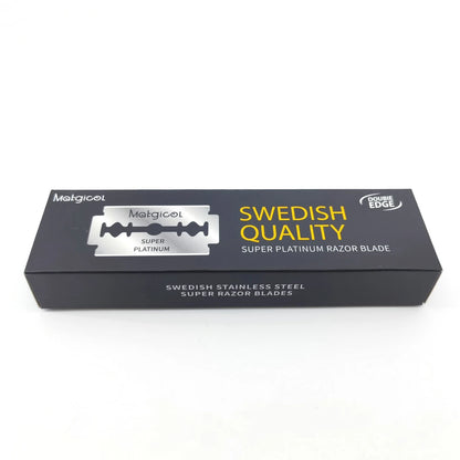Pack of 100/50/30 Stainless Steel Double-Edge Razor Blades – For Folding Knife, Shaving & Hair Removal