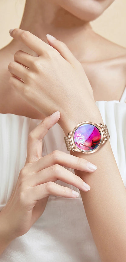 1,32" ultratyndt AMOLED-smartwatch til kvinder med Bluetooth-opkald – Brugerdefinerede urskiver, aktivitetsmåler, luksusdesign