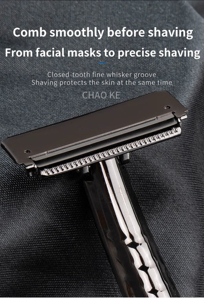 Klassisk sikkerhedsbarbermaskine i metal (kompatibel med halve barberblade)