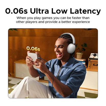 Trådløse Over-Ear Bluetooth-hovedtelefoner – 80 timers spilletid, Hi-Fi stereolyd med mikrofon, Bluetooth 5.4