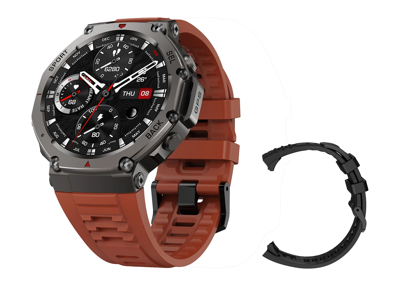 Outdoor-Smartwatch – GPS, AMOLED-Display, Kompass & 5ATM Wasserdicht