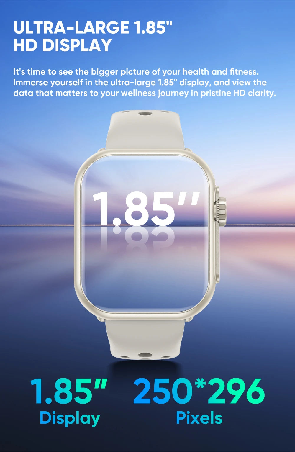 1,85" HD AMOLED Smartwatch med Bluetooth-opkald – IP68 Vandtæt Full Touch Sportsur til Mænd og Kvinder (2025)
