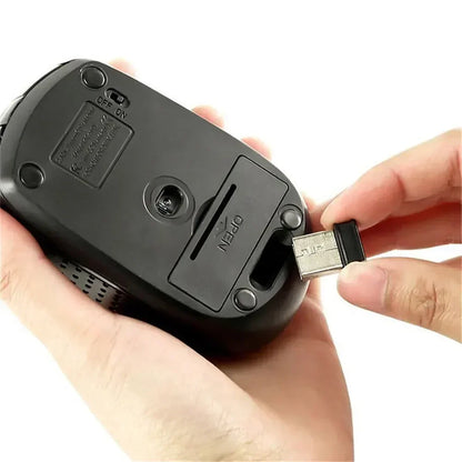 Kabellose 2,4G ergonomische Maus – wiederaufladbar, einstellbare DPI bis zu 1600, tragbar für Laptop & MacBook