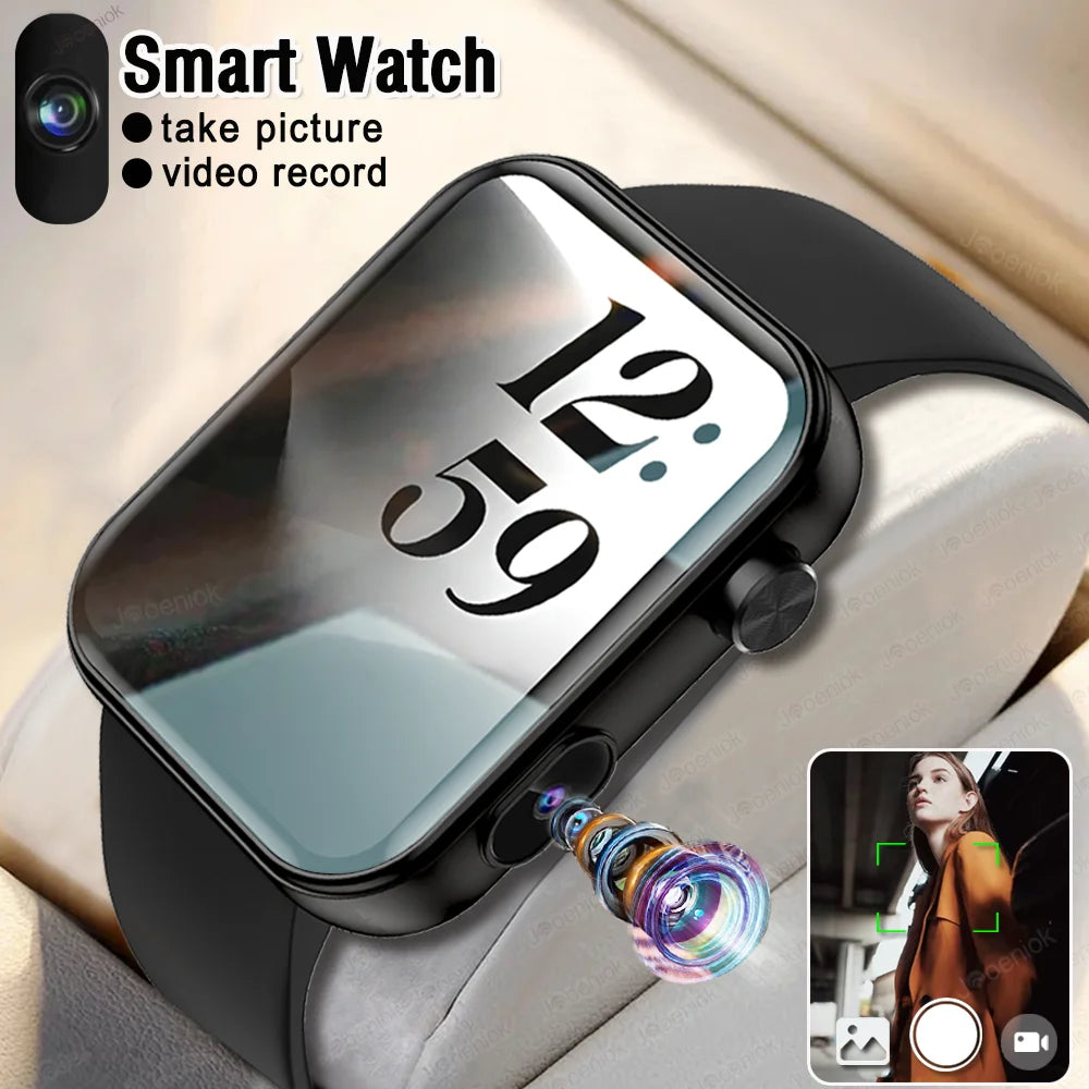 Smartwatch 2025 für Damen und Herren – Kamera, Videoaufzeichnung, Gesundheits- und Fitness-Tracker, wasserdicht, Bluetooth-Anruf
