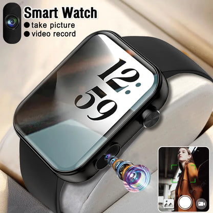 Smartwatch 2025 für Damen und Herren – Kamera, Videoaufzeichnung, Gesundheits- und Fitness-Tracker, wasserdicht, Bluetooth-Anruf
