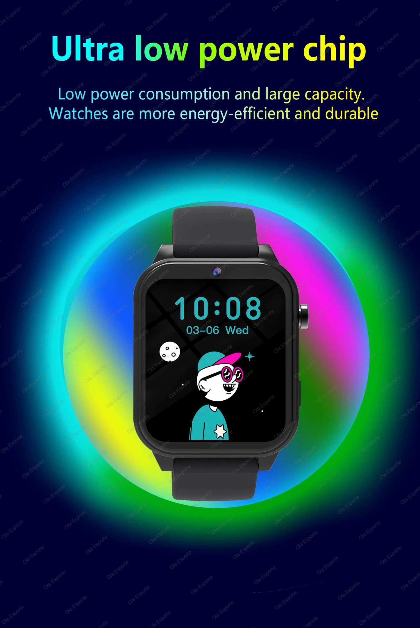 Kinder-Smartwatch mit 1,83"-Display, Kamera und 18 Spielen