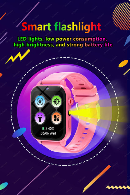 Kinder-Smartwatch mit 1,83"-Display, Kamera und 18 Spielen