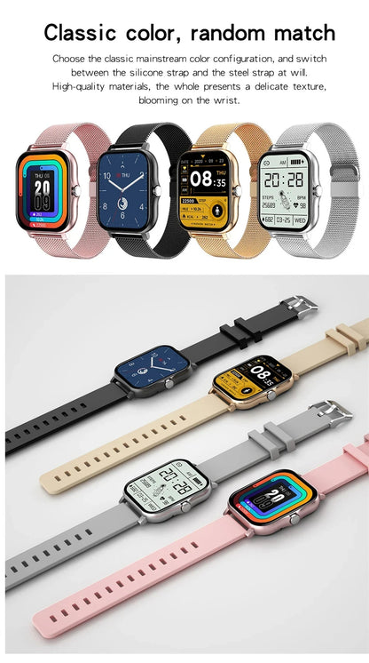 1,83" HD Smartwatch med Bluetooth-opkald og notifikationer – Sportstilstande, musikstyring, til Android og iOS (Unisexgave)