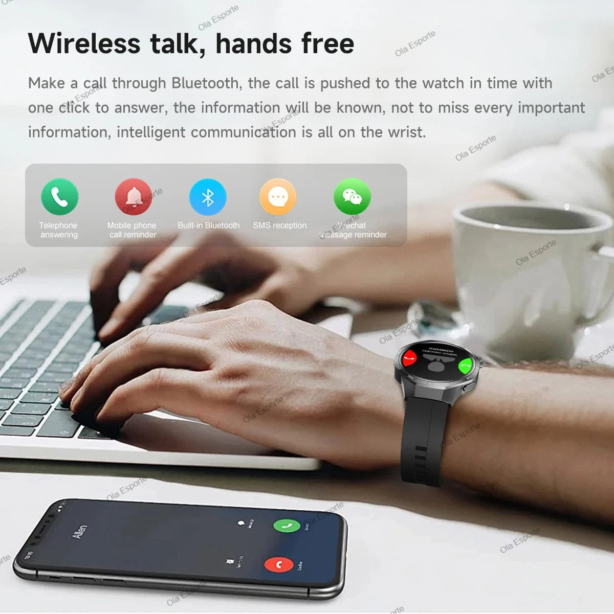 HD AMOLED Smartwatch für Herren mit Bluetooth-Anruffunktion, Herzfrequenzmesser & GPS-Bewegungsverfolgung – Wasserdicht, für Android & iOS (2025)