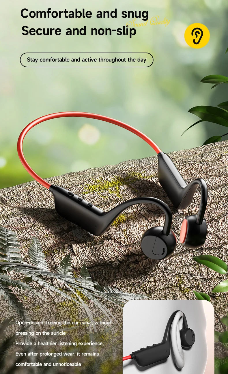 OnePlus Knochenschall Bluetooth Kopfhörer – Kabelloses Open-Ear Headset, Freisprechfunktion, Wasserdichte Sport-Kopfhörer mit Mikrofon
