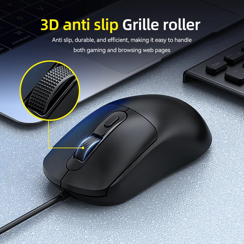 G580 Ergonomisk Mus Med Ledning – 1600 DPI Justerbar, Anti-skrid Design til PC & Bærbar