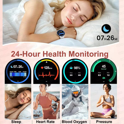 1.43" Full Touch Smartwatch for Women with Bluetooth Calling – Fitness & Sports Watch, Stylish Ladies Gift (2025)