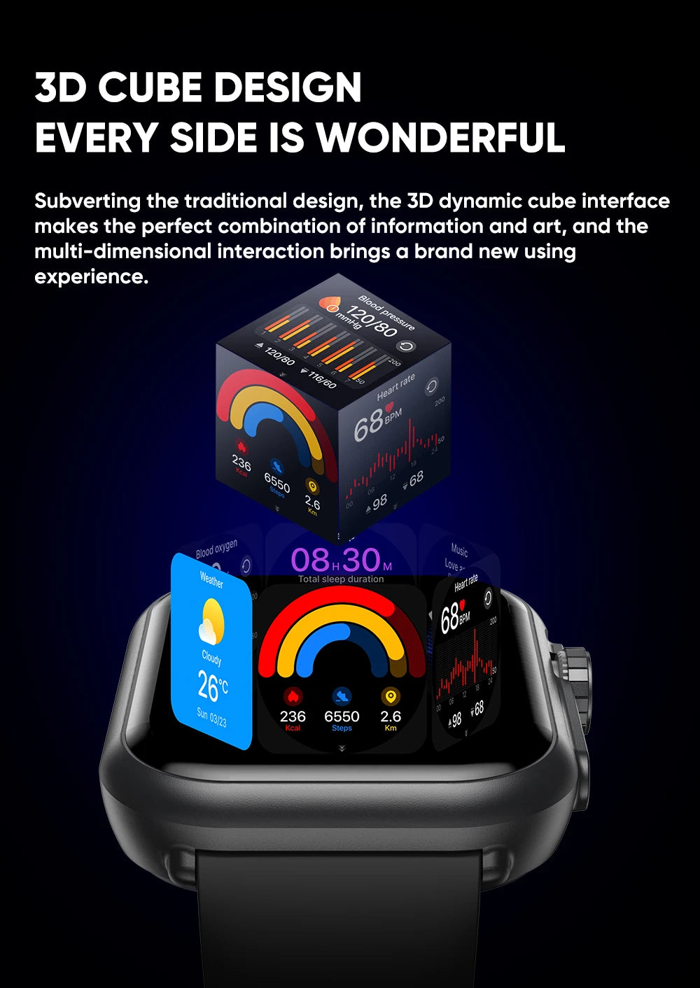 1,85" HD AMOLED Smartwatch med Bluetooth-opkald – IP68 Vandtæt Full Touch Sportsur til Mænd og Kvinder (2025)