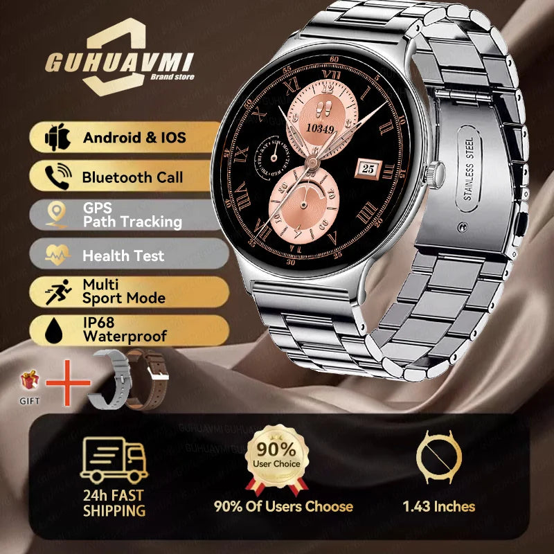 1.43" Full Touch Smartwatch for Women with Bluetooth Calling – Fitness & Sports Watch, Stylish Ladies Gift (2025)