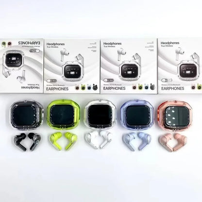 True Wireless Bluetooth 5.4 Earbuds – ANC Noise-Cancelling, HD Stereo Bass, Gamer Headset with LED Touch Control