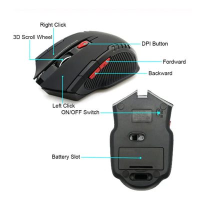 Kabellose Maus 2.4G tragbare optische Maus – Universell für Laptop, PC & Büro