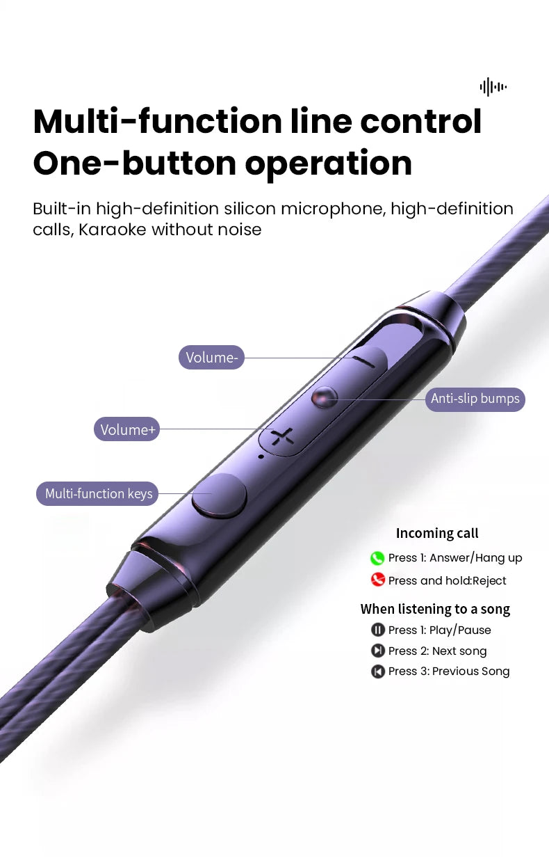 Hochwertige kabelgebundene In-Ear-Kopfhörer mit integriertem Mikrofon – für Telefon & Computer, 2 Farboptionen