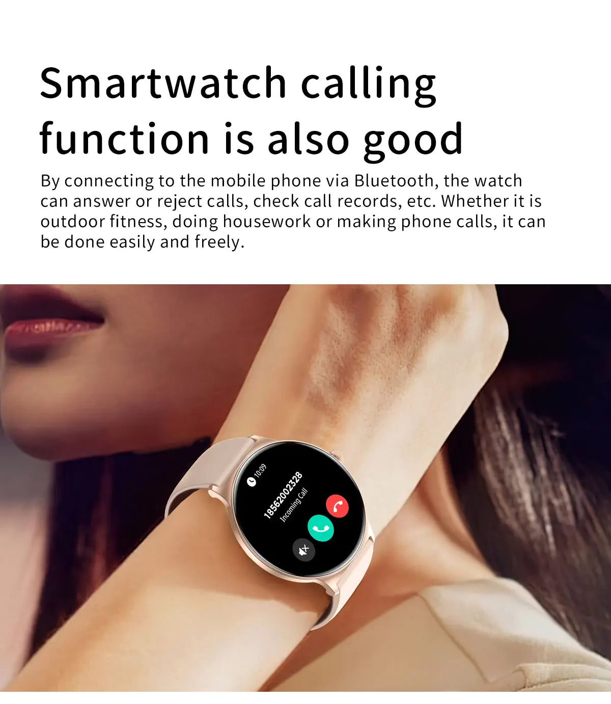 1.43" Full Touch Smartwatch for Women with Bluetooth Calling – Fitness & Sports Watch, Stylish Ladies Gift (2025)