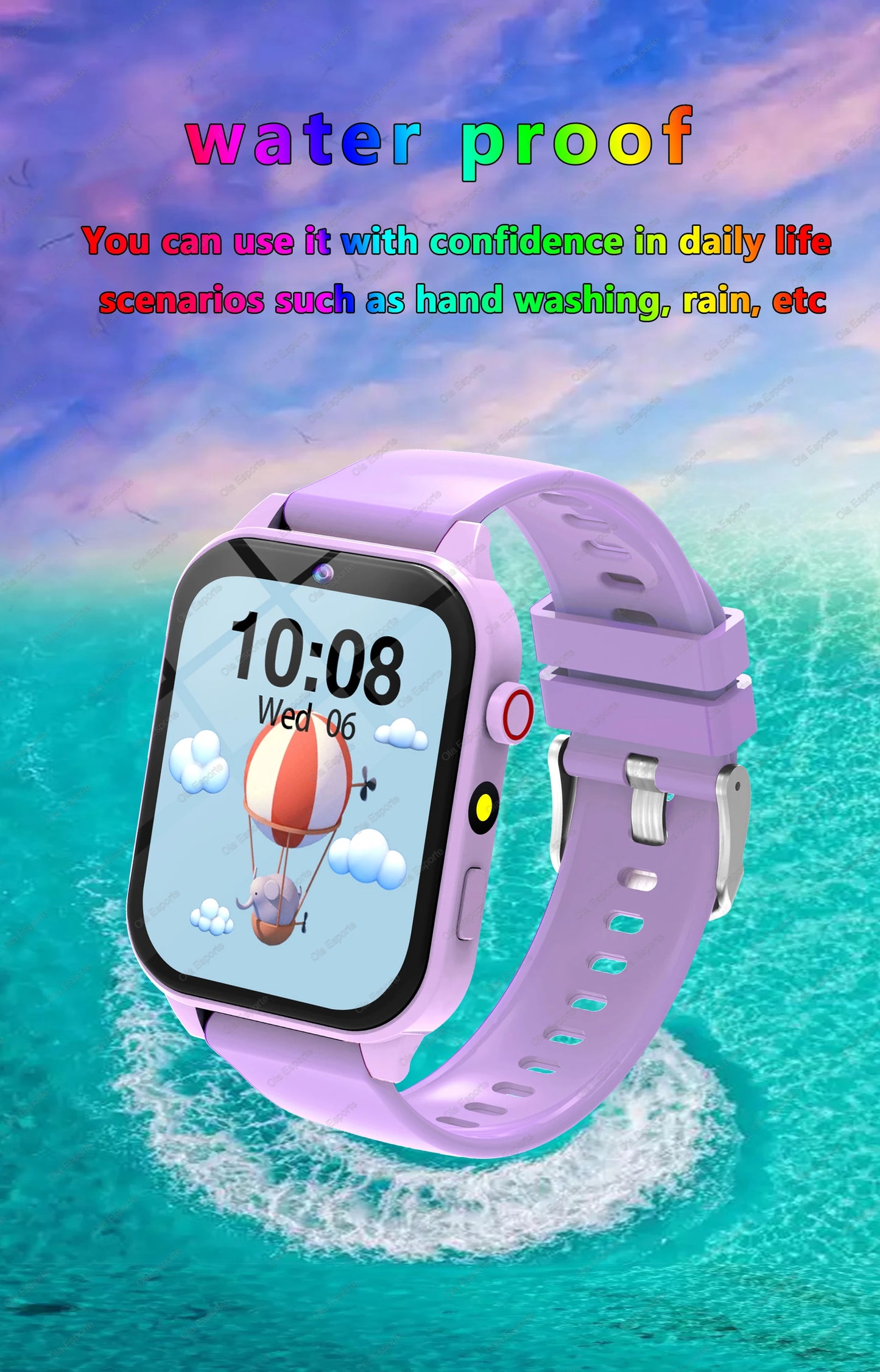 Kinder-Smartwatch mit 1,83"-Display, Kamera und 18 Spielen
