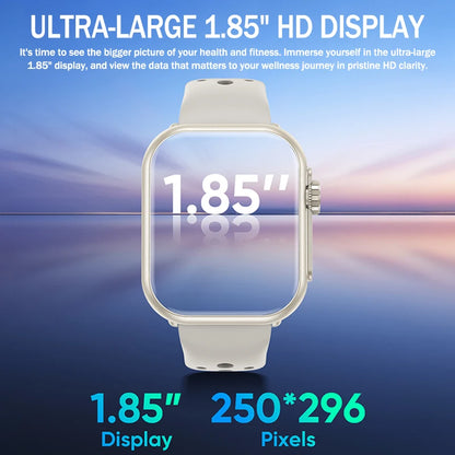 1,85" HD AMOLED Smartwatch med Bluetooth-opkald – IP68 Vandtæt Full Touch Sportsur til Mænd og Kvinder (2025)