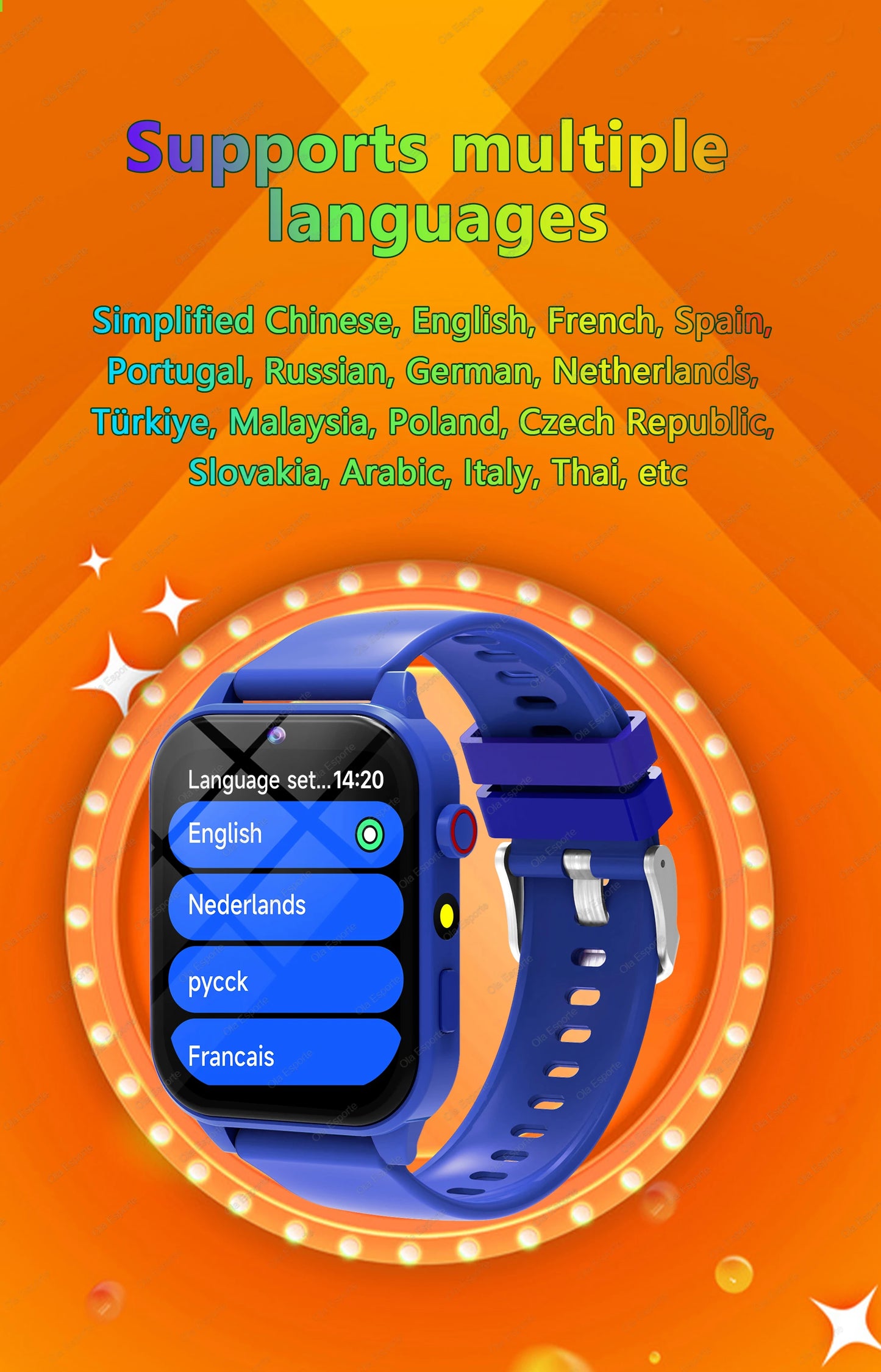 Kinder-Smartwatch mit 1,83"-Display, Kamera und 18 Spielen