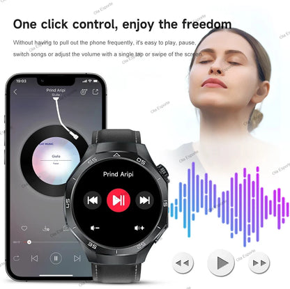 HD AMOLED Smartwatch für Herren mit Bluetooth-Anruffunktion, Herzfrequenzmesser & GPS-Bewegungsverfolgung – Wasserdicht, für Android & iOS (2025)