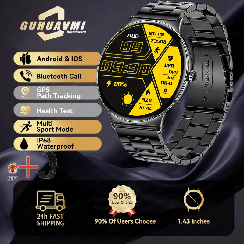 1.43" Full Touch Smartwatch for Women with Bluetooth Calling – Fitness & Sports Watch, Stylish Ladies Gift (2025)
