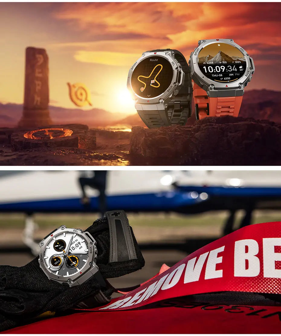 Outdoor-Smartwatch – GPS, AMOLED-Display, Kompass & 5ATM Wasserdicht