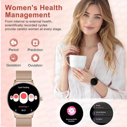1.43" Full Touch Smartwatch for Women with Bluetooth Calling – Fitness & Sports Watch, Stylish Ladies Gift (2025)