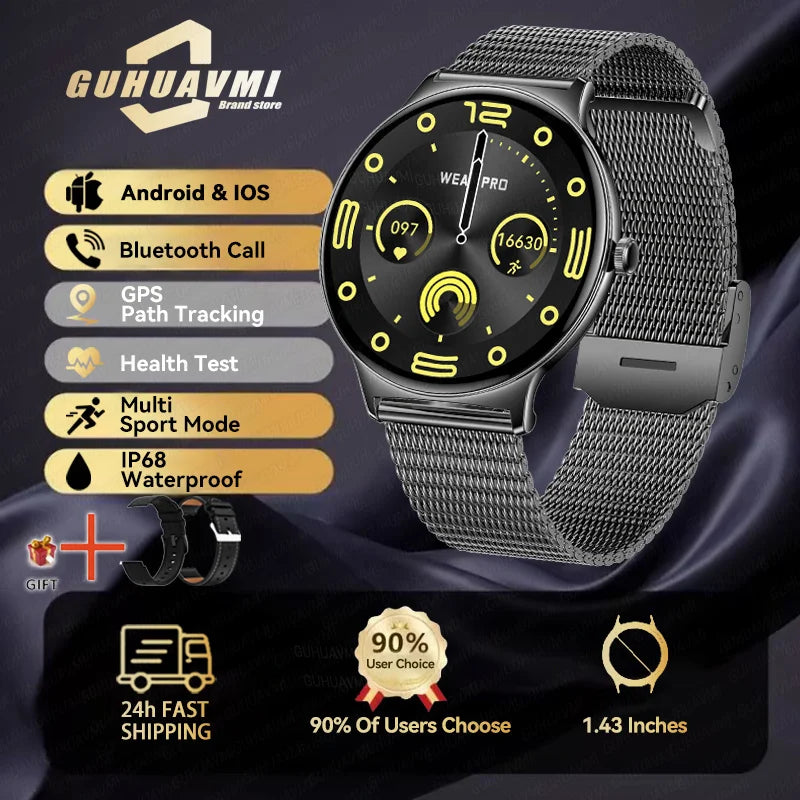 1.43" Full Touch Smartwatch for Women with Bluetooth Calling – Fitness & Sports Watch, Stylish Ladies Gift (2025)