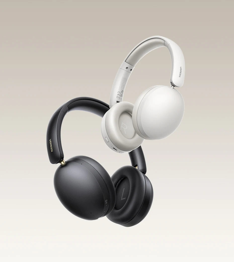 Trådløse Over-Ear Bluetooth-hovedtelefoner – 80 timers spilletid, Hi-Fi stereolyd med mikrofon, Bluetooth 5.4